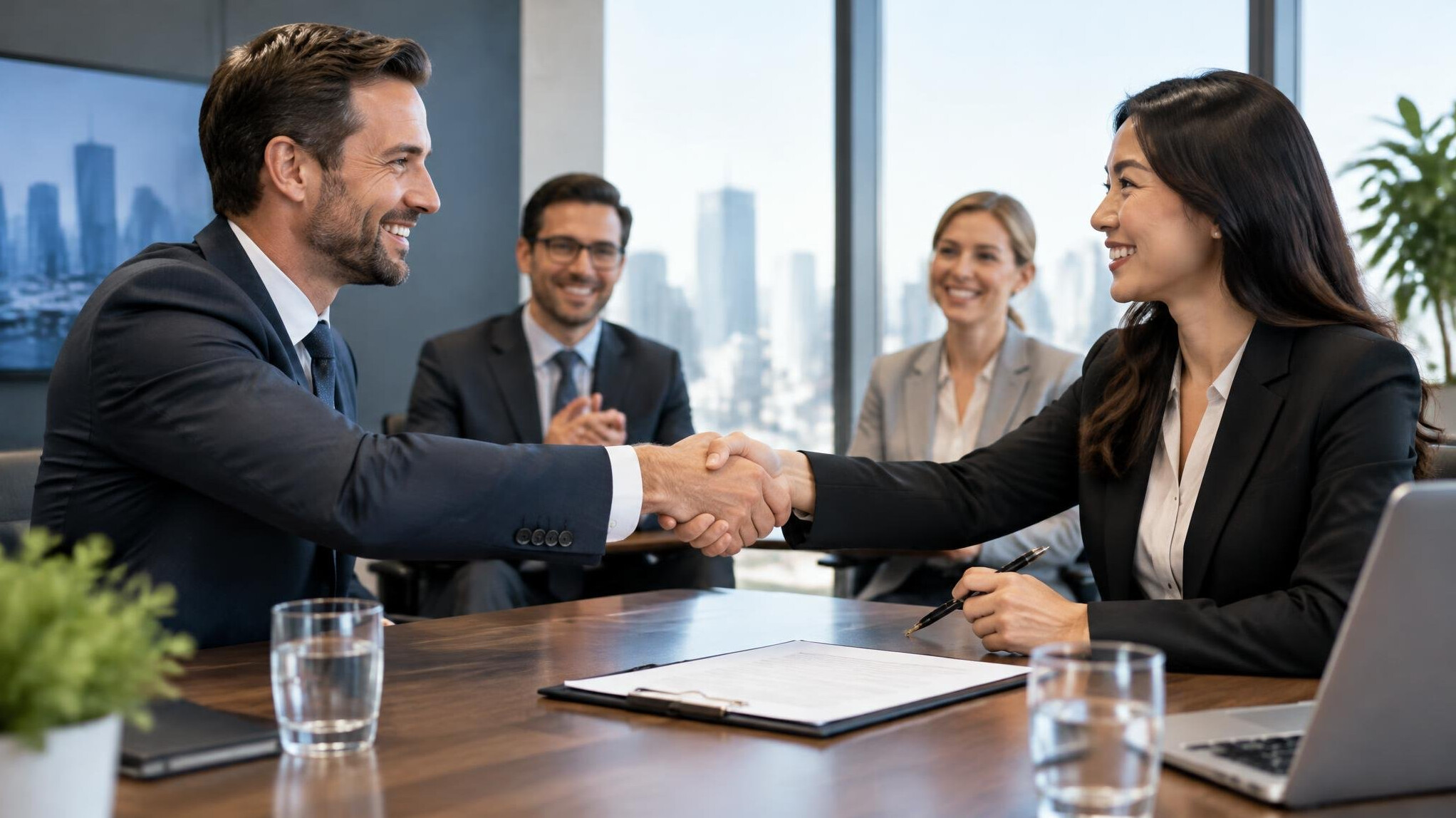 successful business handshake