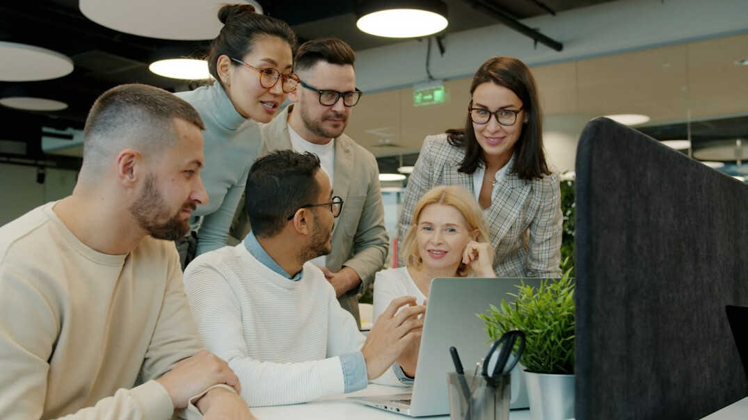 diverse professionals in discussion